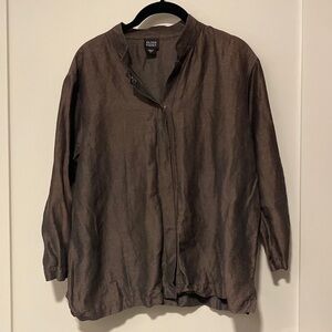 Eileen Fisher Linen Silk Blend shirt size L